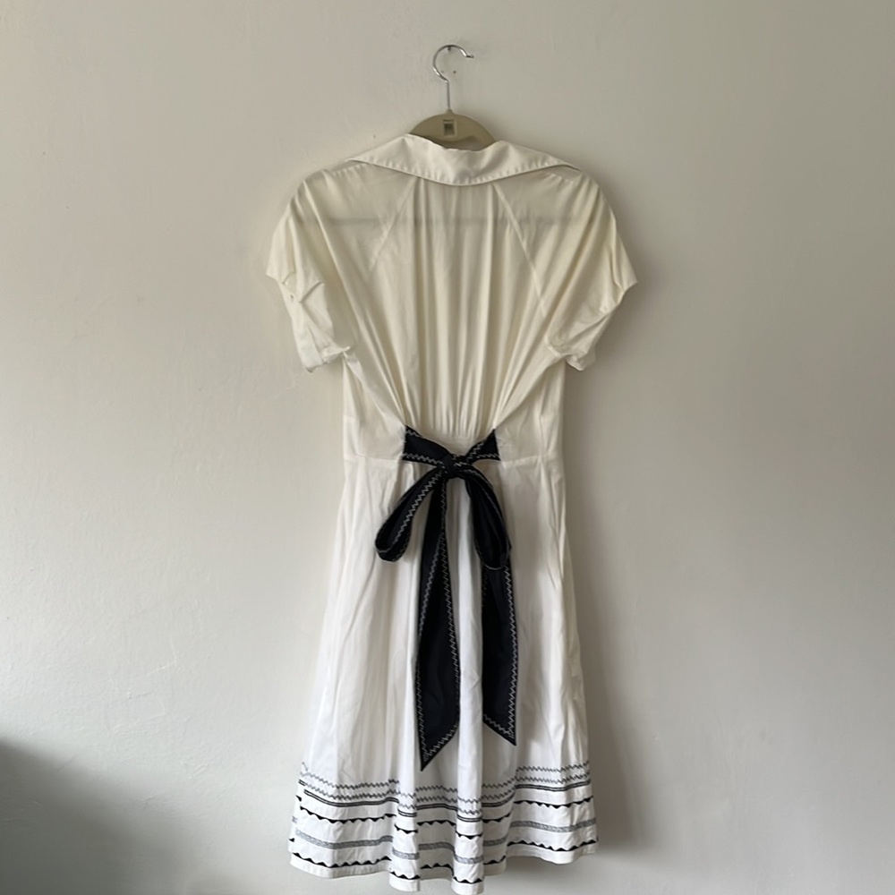 BCBG peasant dress with bow detail